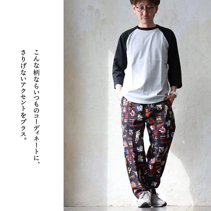 Duckster ダックスター パンツ テーパード メンズ レディース 総柄 シアサッカー 軽い 通気性 速乾 断熱 ストレッチ 伸びる ウエストゴム パティ | PATY | 08