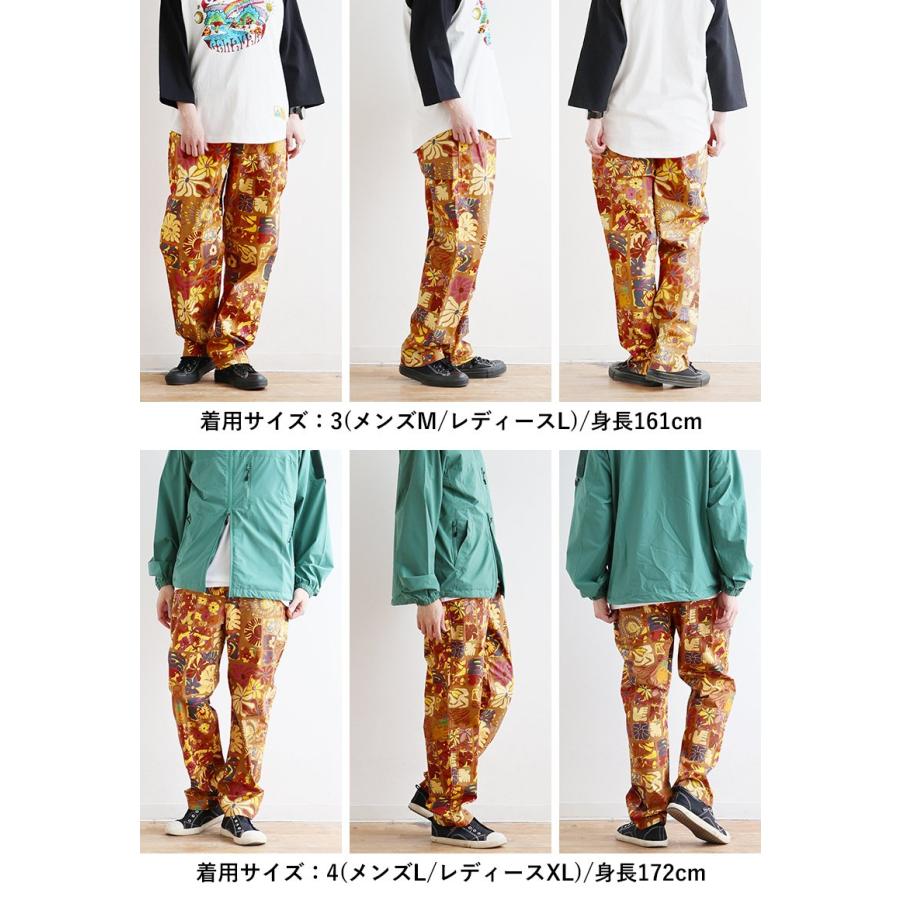 go slow caravan ゴースローキャラバン クライミングパンツ テーパード メンズ レディース 総柄 花柄 綿100 コットン タイプライター ウエストゴム パティ | PATY | 17