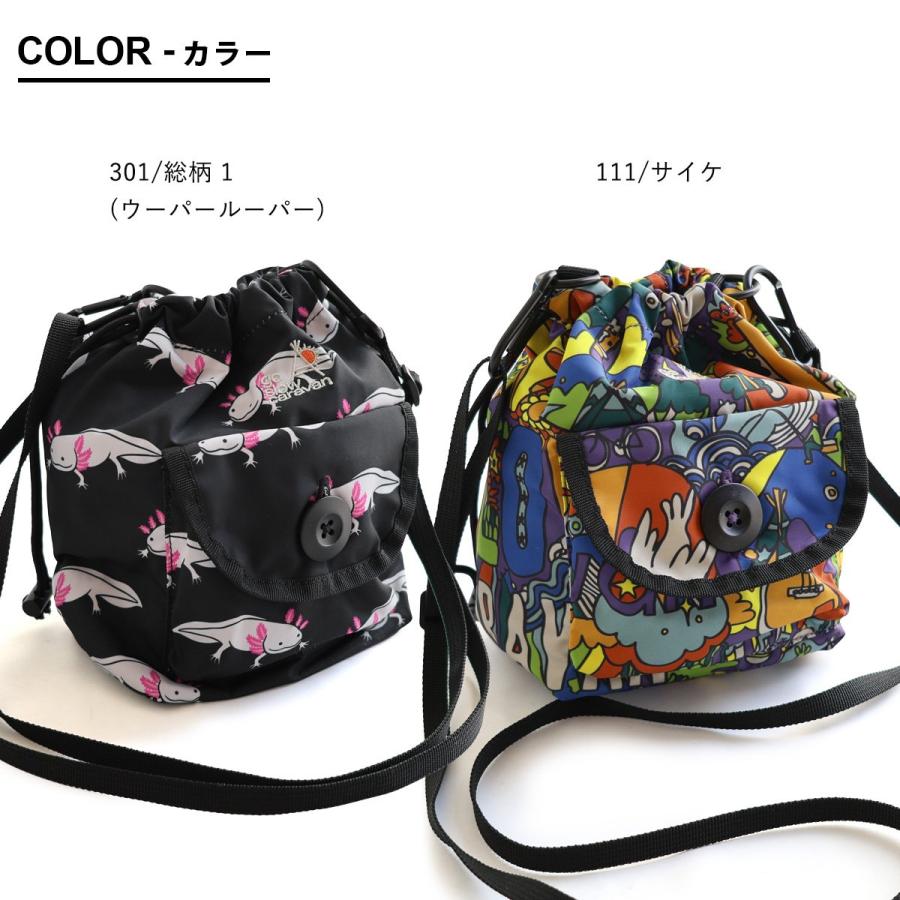 go slow caravan ゴースローキャラバン ショルダーバッグ バッグ カバン ポーチ メンズ レディース 巾着 総柄 ポケット しっかり生地 パティ (メール便50) | PATY | 03