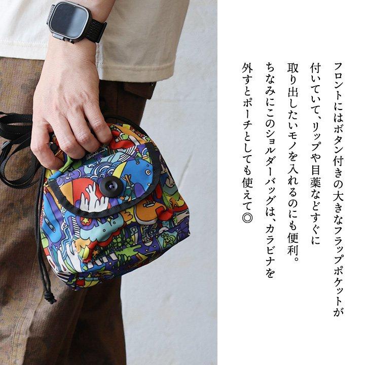 go slow caravan ゴースローキャラバン ショルダーバッグ バッグ カバン ポーチ メンズ レディース 巾着 総柄 ポケット しっかり生地 パティ (メール便50) | PATY | 10