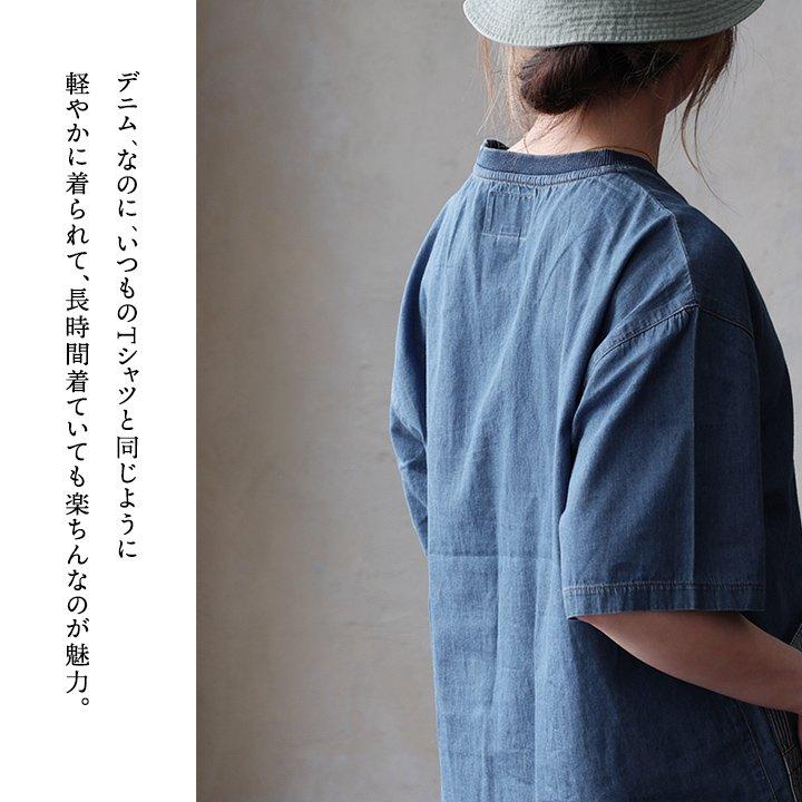 gym master ジムマスター Tシャツ 5分袖 メンズ レディース クルーネック ライトデニム 綿100 コットン 薄手 軽い 通気性 ポケット パティ | PATY | 08