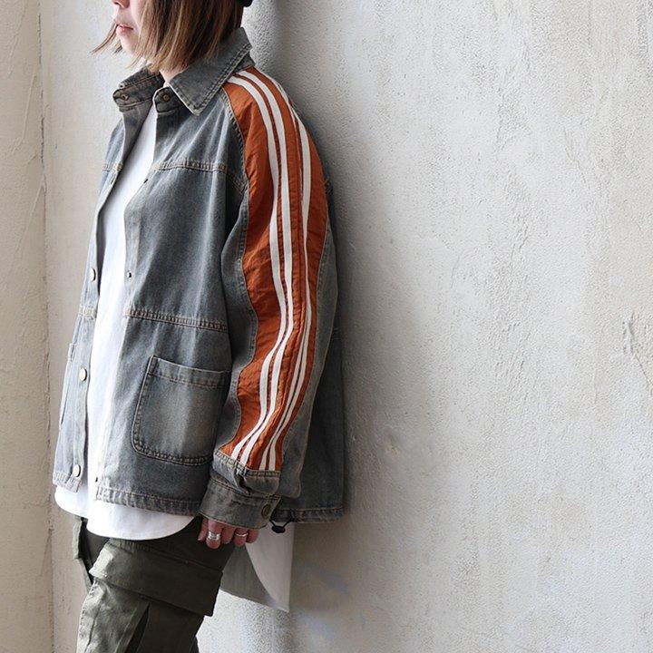 PATY ジャケット Gジャン レディース 綿100 デニム リメイク ユーズド