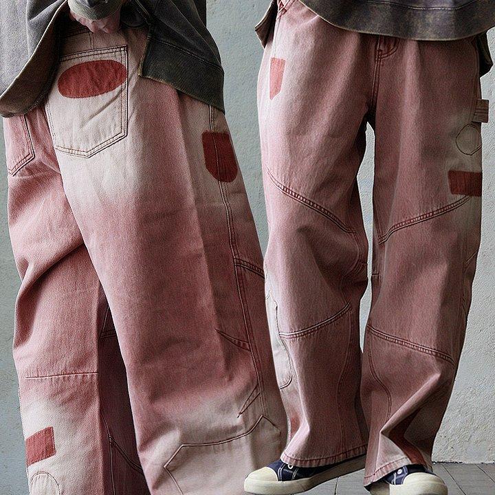 PATY パンツ ワイド テーパード レディース デニムパンツ 綿100