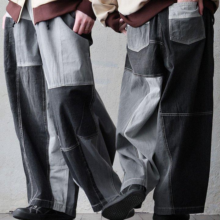 パンツ デニムパンツ テーパード レディース リビルドデニム 綿100 コットン ウエストゴム ゆったり 大きいサイズ カジュアル パティ | PATY