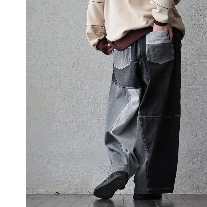 パンツ デニムパンツ テーパード レディース リビルドデニム 綿100 コットン ウエストゴム ゆったり 大きいサイズ カジュアル パティ | PATY | 12