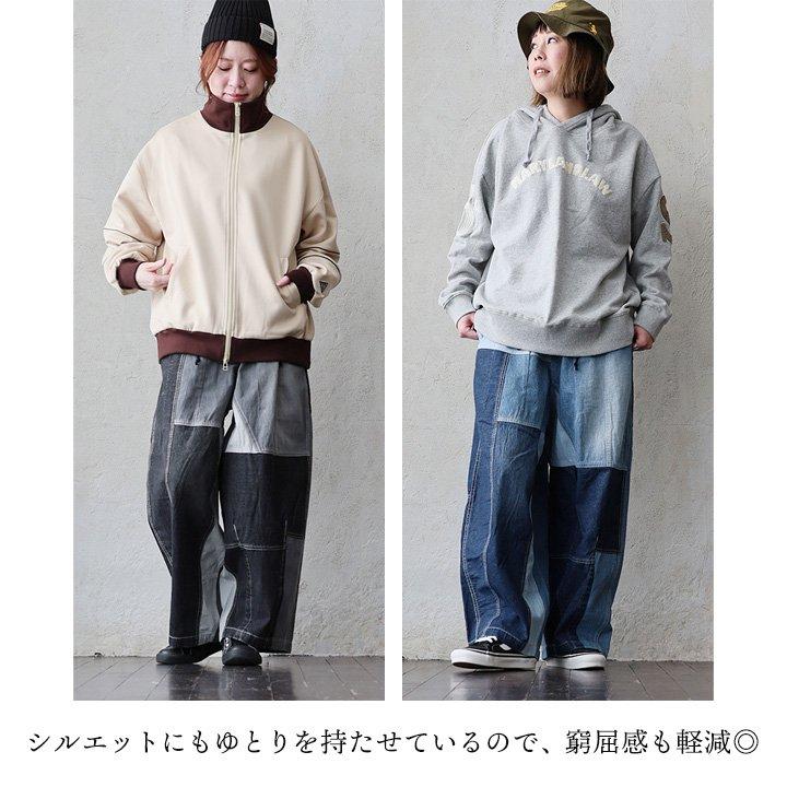 パンツ デニムパンツ テーパード レディース リビルドデニム 綿100 コットン ウエストゴム ゆったり 大きいサイズ カジュアル パティ | PATY | 15