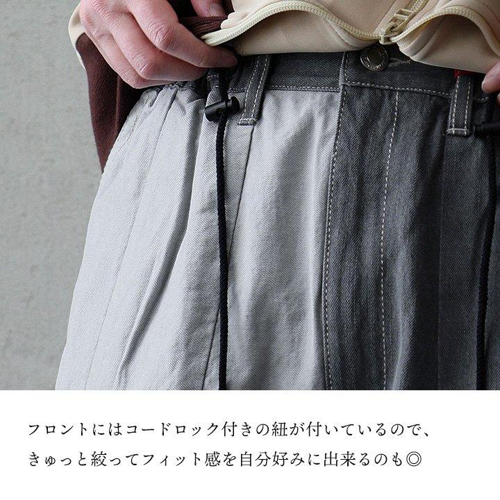 パンツ デニムパンツ テーパード レディース リビルドデニム 綿100 コットン ウエストゴム ゆったり 大きいサイズ カジュアル パティ | PATY | 10