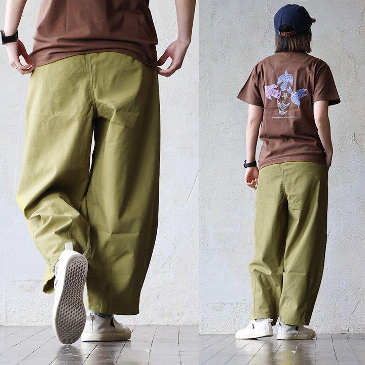 ワイドパンツ バルーン レディース 綿麻 コットンリネン ウエストゴム 裾タック ゆったり 涼しい 軽い 薄手 | PATY | 16