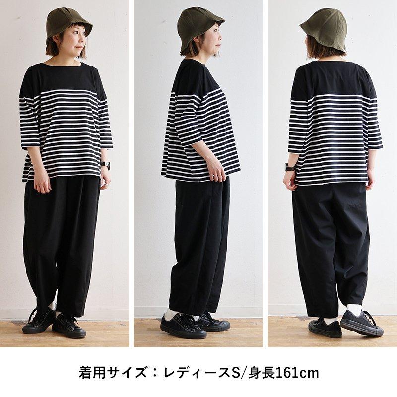 ワイドパンツ バルーン レディース 綿麻 コットンリネン ウエストゴム 裾タック ゆったり 涼しい 軽い 薄手 | PATY | 20