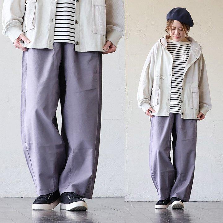 ワイドパンツ バルーン レディース 綿麻 コットンリネン ウエストゴム 裾タック ゆったり 涼しい 軽い 薄手 | PATY | 15