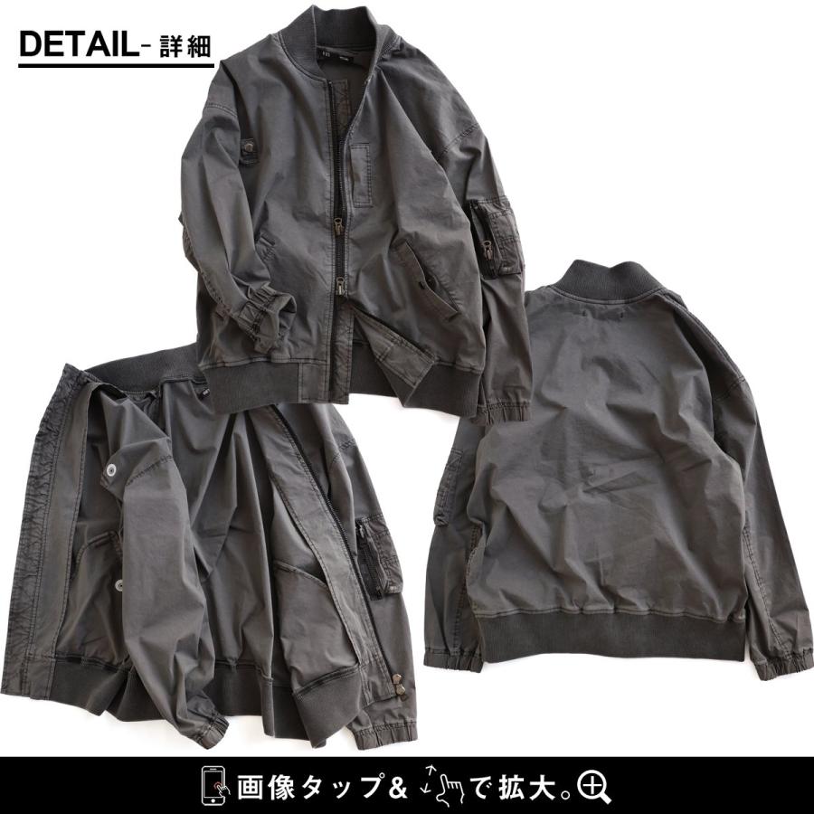 美品 ２３区 大きいサイズ46 近年 洗えるコットンストレッチミリタリーブルゾン PATY MA-1 レディース ミリタリージャケット 後染め ストレッチ