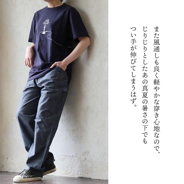 ペインターパンツ ワーク ストレート メンズ レディース 綿100 コットン シャンブレー 無地 軽い 薄手 涼しい ウエストゴム 大きいサイズ パティの画像