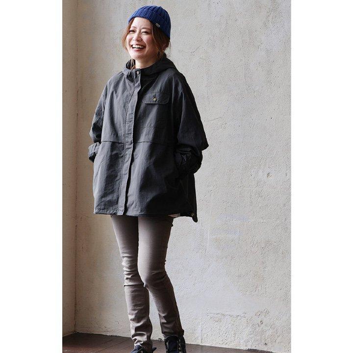 ブルゾン 長袖 フード付き スタンドネック レディース 無地 高密度 ナイロン 裏地付き 袖ゴム 軽い 撥水 お手入れ 簡単 大きいサイズ パティ | PATY | 07