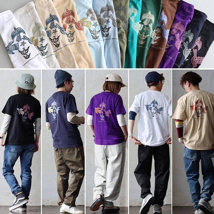 tシャツ 半袖 メンズ レディース コットン 綿100％ カジュアル カララクカムイ アイヌ バック プリント ボックスシルエット パティ ezo＆ エゾト (メール便50) | PATY | 27