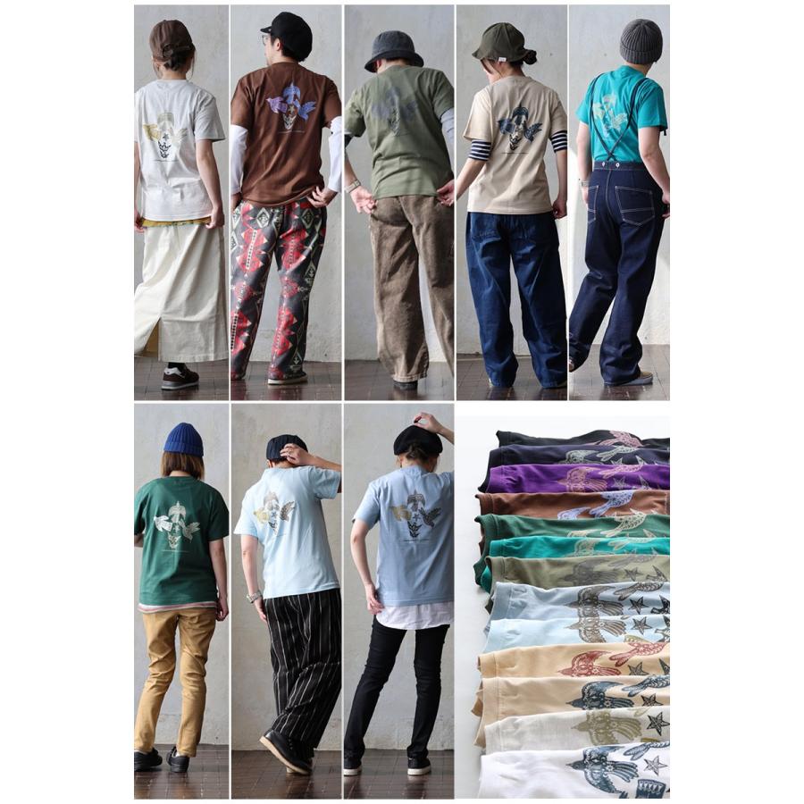 tシャツ 半袖 メンズ レディース コットン 綿100％ カジュアル カララクカムイ アイヌ バック プリント ボックスシルエット パティ ezo＆ エゾト (メール便50) | PATY | 28
