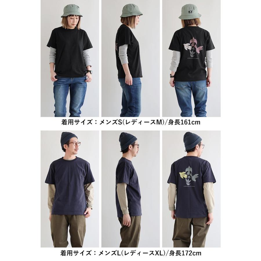 tシャツ 半袖 メンズ レディース コットン 綿100％ カジュアル カララクカムイ アイヌ バック プリント ボックスシルエット パティ ezo＆ エゾト (メール便50) | PATY | 30