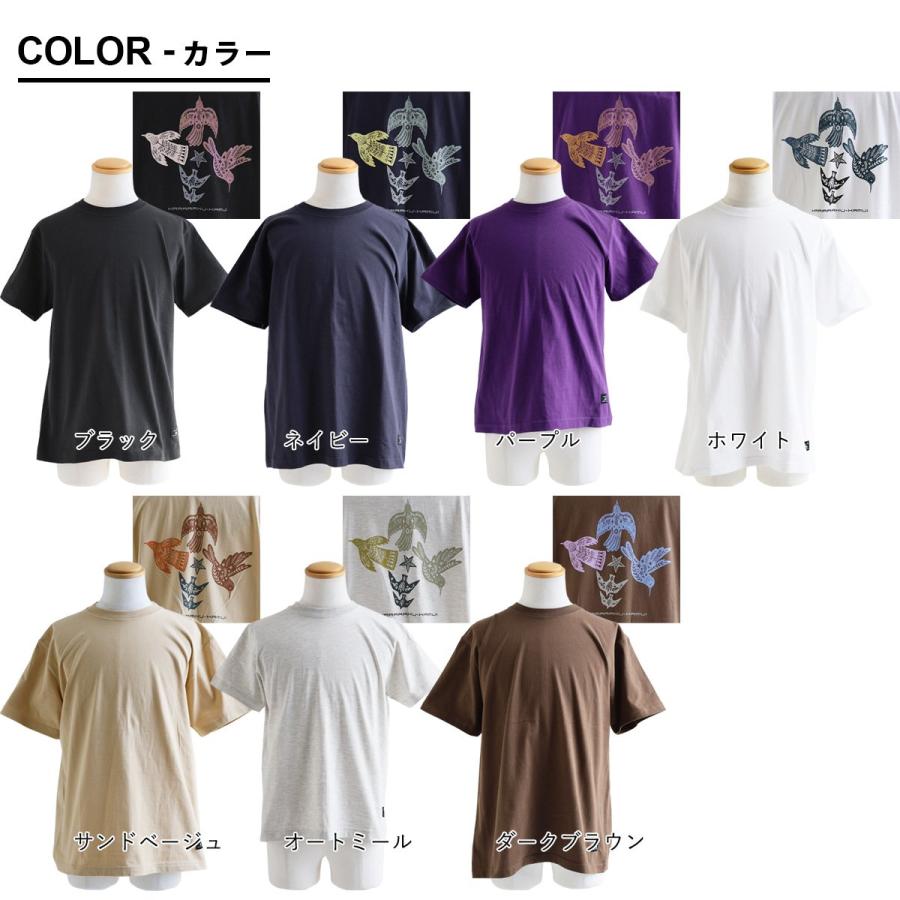 tシャツ 半袖 メンズ レディース コットン 綿100％ カジュアル カララクカムイ アイヌ バック プリント ボックスシルエット パティ ezo＆ エゾト (メール便50) | PATY | 14