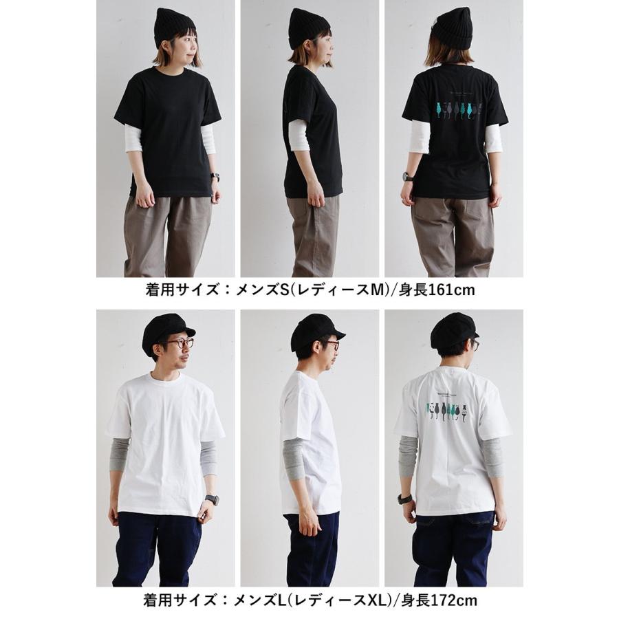 tシャツ 半袖 メンズ レディース コットン 綿100％ カジュアル モノクローム ジャズ 猫 バック プリント ボックスシルエット パティ SAIL セイル | PATY | 22