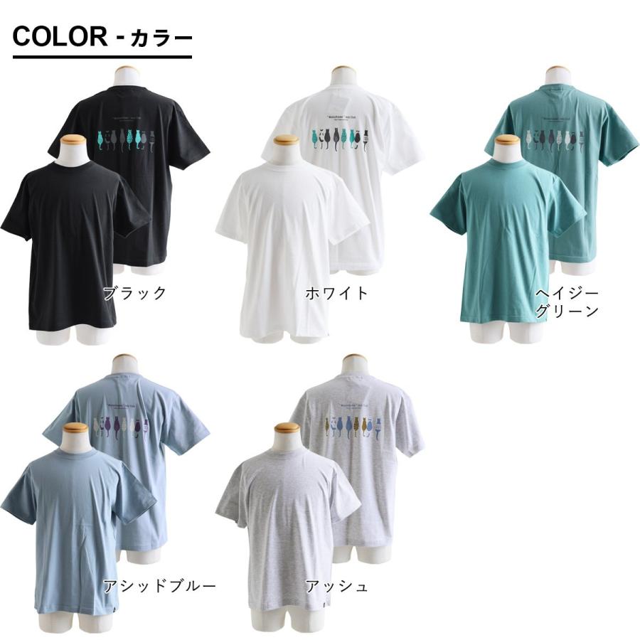 tシャツ 半袖 メンズ レディース コットン 綿100％ カジュアル モノクローム ジャズ 猫 バック プリント ボックスシルエット パティ SAIL セイル | PATY | 06