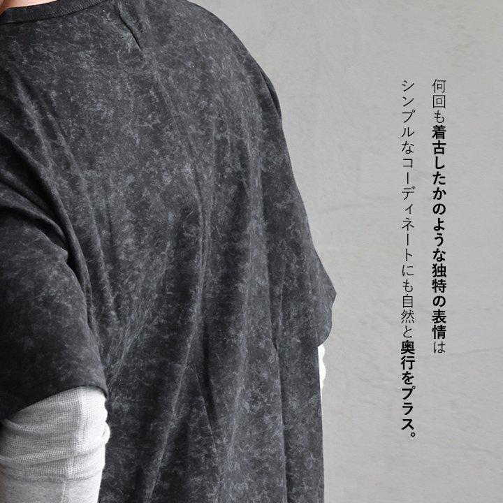 PATY Tシャツ 5分袖 メンズ レディース クルーネック ムラ染め風