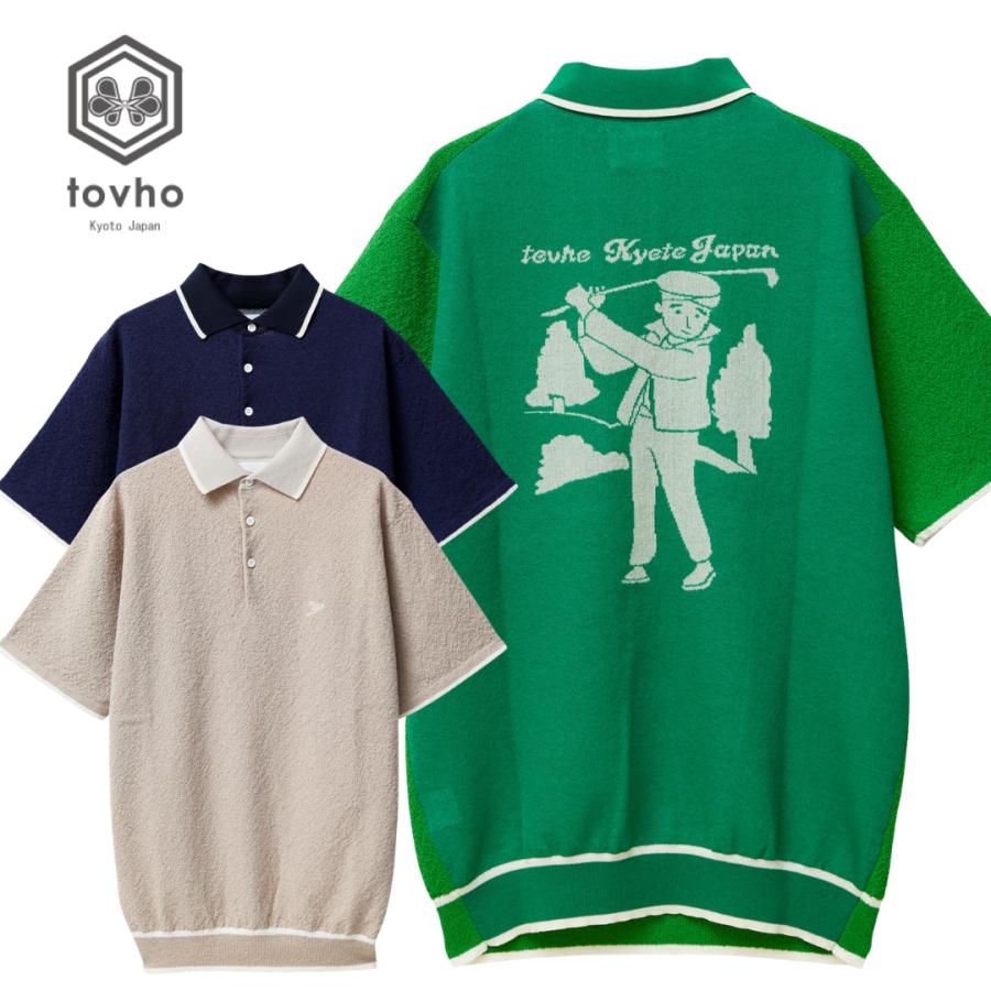 tovho トヴホ ゴルフウェア メンズ ポロシャツ 半袖シャツ 21-672305