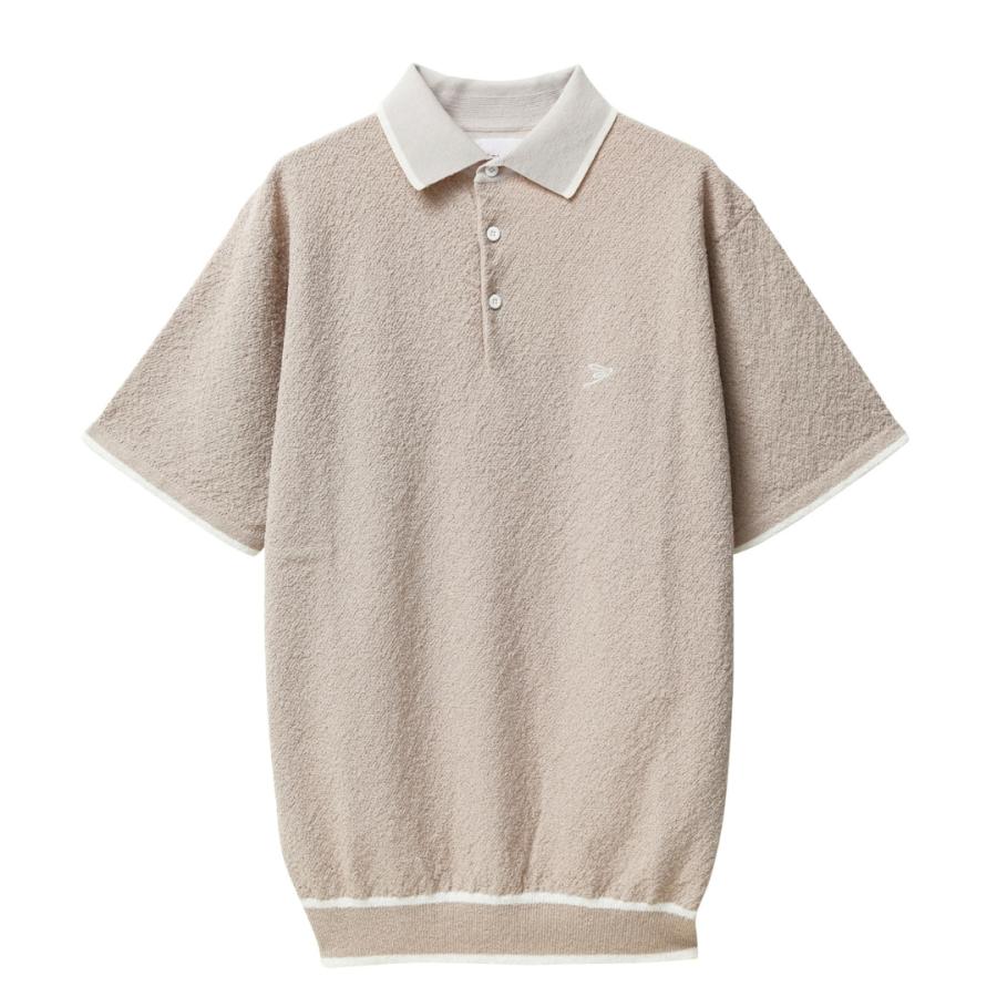 tovho トヴホ メンズ ポロシャツ メンズ 半袖ポロ サマーニット メッシュ 通気性 ストレッチ M/L ベージュ 緑 グリーン ネイビー 紺 送料無料 21-672305の画像