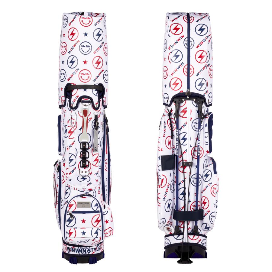 WINWIN STYLE スタンドキャディーバッグ スマイリーデザイン ゴルフ WINWIN STYLE ウィンウィンスタイル ウィンウィンスマイル