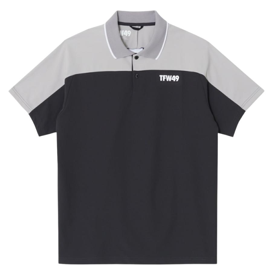 TFW49 カラーレスポロシャツ ブラック×チャコール メンズM