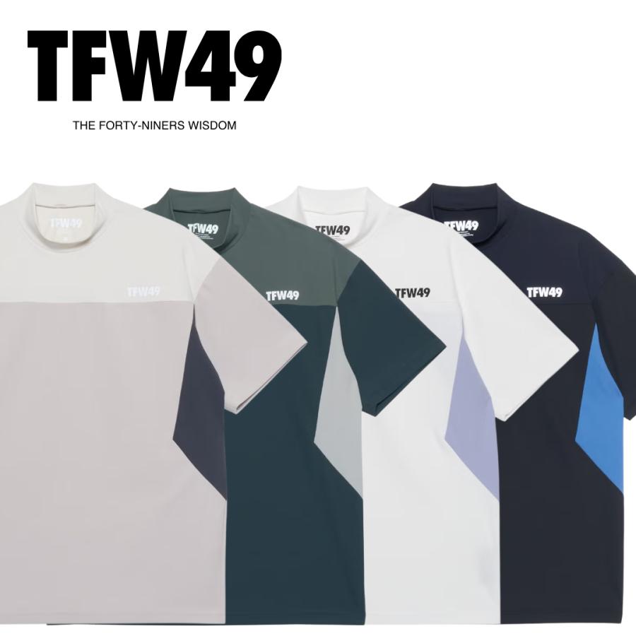 TFW49 ゴルフウェア メンズ モックネック 半袖シャツ WIDE SHORT