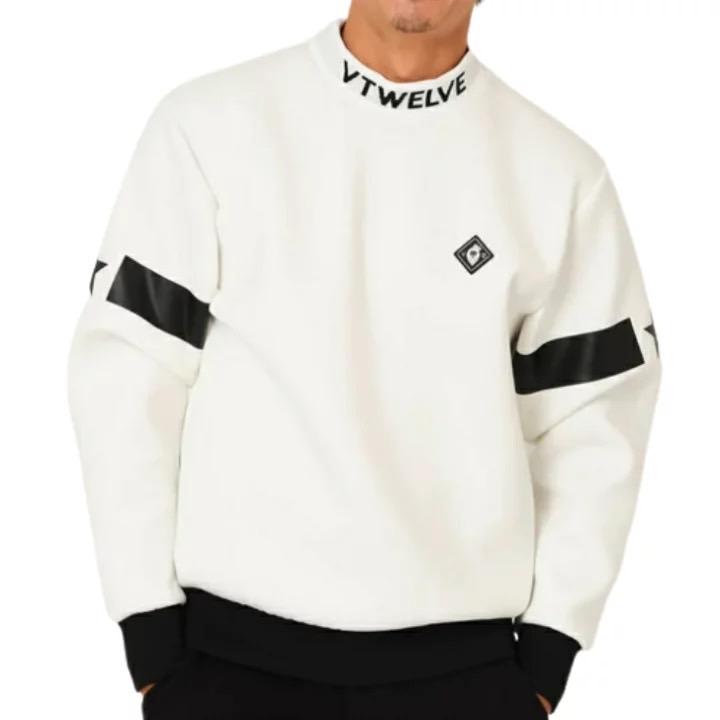 美品　V12 モックネック　トレーナー Mサイズ V12 ブイトゥエルブ メンズ ゴルフウェア ゴルフ モックネック