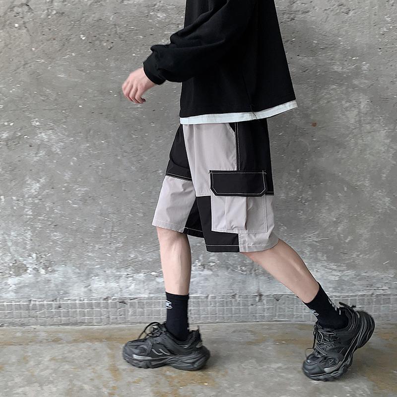 バイカラーハーフパンツ ハーパン メンズ カジュアル 韓国 ダボ 短パン ショートパンツ 10 Monety 通販 Yahoo ショッピング