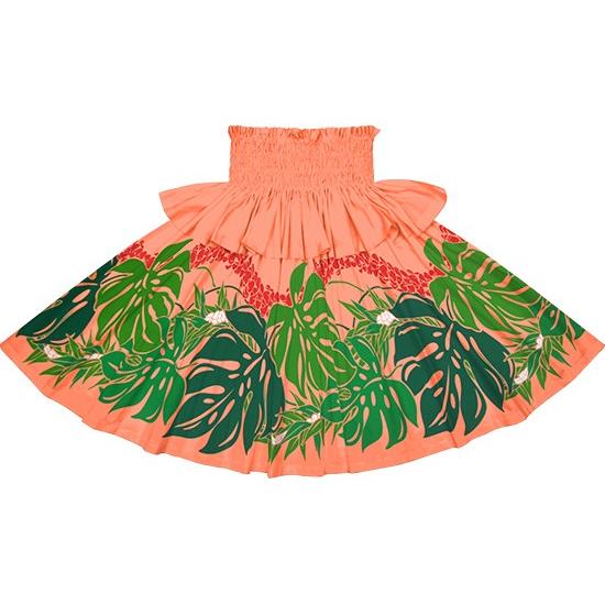 フリルパウスカート ピンクとオレンジのモンステラ プルメリア柄 Frpau 2767pior パウスカートショップ Yahoo 店 通販 Yahoo ショッピング