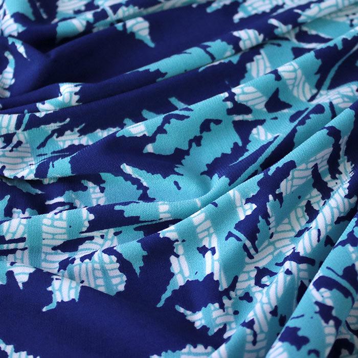 フリルスリーブ ワンピース ハワイアン パラパライ柄 リゾートライン fswr-81008 