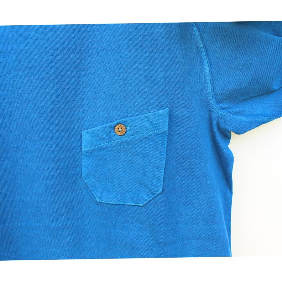 Nigel Cabourn ナイジェルケーボン Basic T-shirt ベーシックTシャツ - 顔料染 ブルー Pigment Blue｜pavement｜03