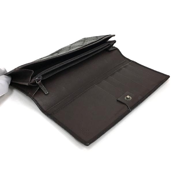 グッチシマ [中古] グッチ 二つ折り長財布 233112 ダーク