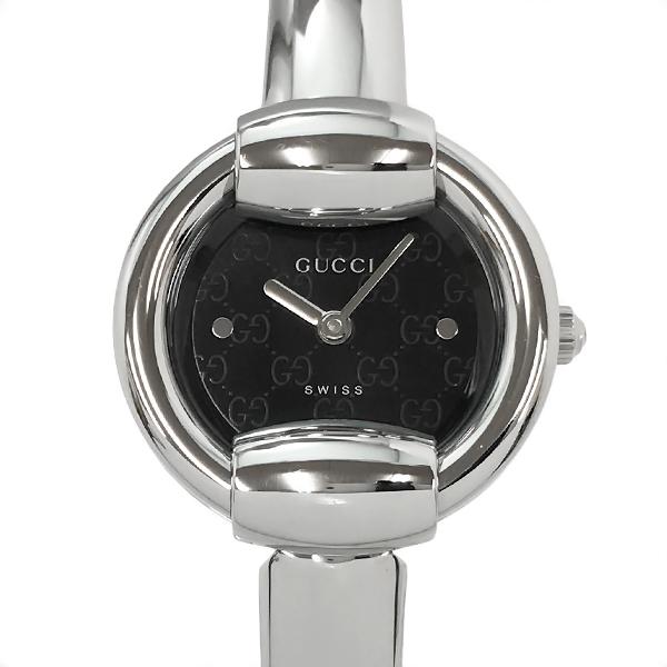 【稼働美品】GUCCI グッチ バングルウォッチ 1400L 腕時計 黒文字盤 GUCCI グッチ クオーツ バングル ウォッチ 1400L シルバー x