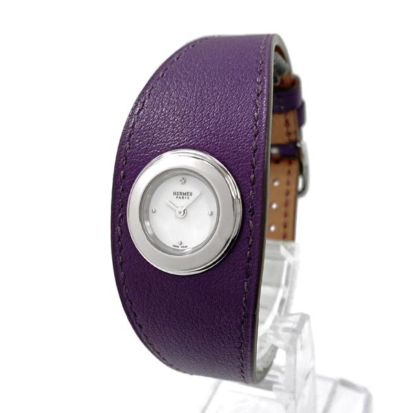 HERMES エルメス ウォッチ フォーブル マンシェット SS/革 FG2.110 腕時計
 ステンレス /レザー  エトゥープ T刻印 クオーツ ホワイト文字盤 レディース【中古】 Amazon.co.jp: (エルメス)HERMES FG2.110 フォーブル マンシェット