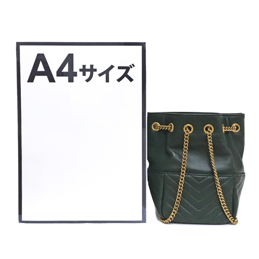 サンローラン ラムスキン ジョー ショルダーバック ダークグリーン YSL SAINT LAURENT [未使用] サンローラン ジョー ミニ バケット