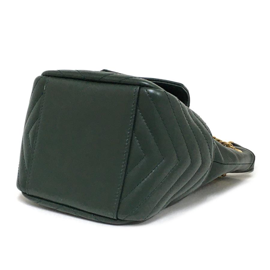 サンローラン ラムスキン ジョー ショルダーバック ダークグリーン YSL SAINT LAURENT [未使用] サンローラン ジョー ミニ バケット