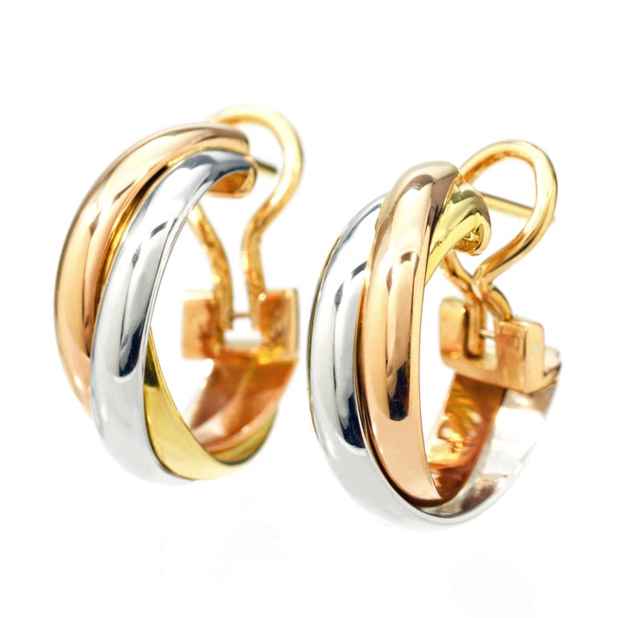 磨き済】Cartier カルティエ トリニティ フープピアス 片耳用 【公式通販】