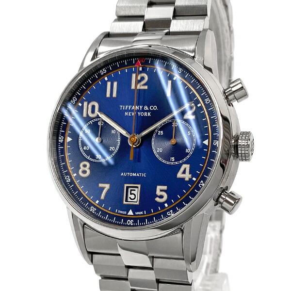 Tiffany & Co. アナログ懐中時計 黒ニューヨーク TIFFANY&CO. ティファニー CT60 クロノグラフ 42mm 34677298