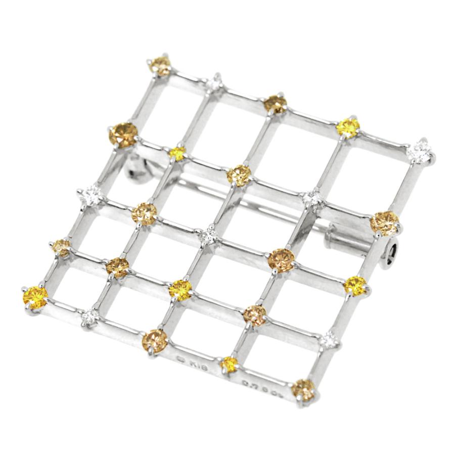 MIKIMOTO（ミキモト） [中古] K18WG ダイヤモンド ブローチ 0.78ct