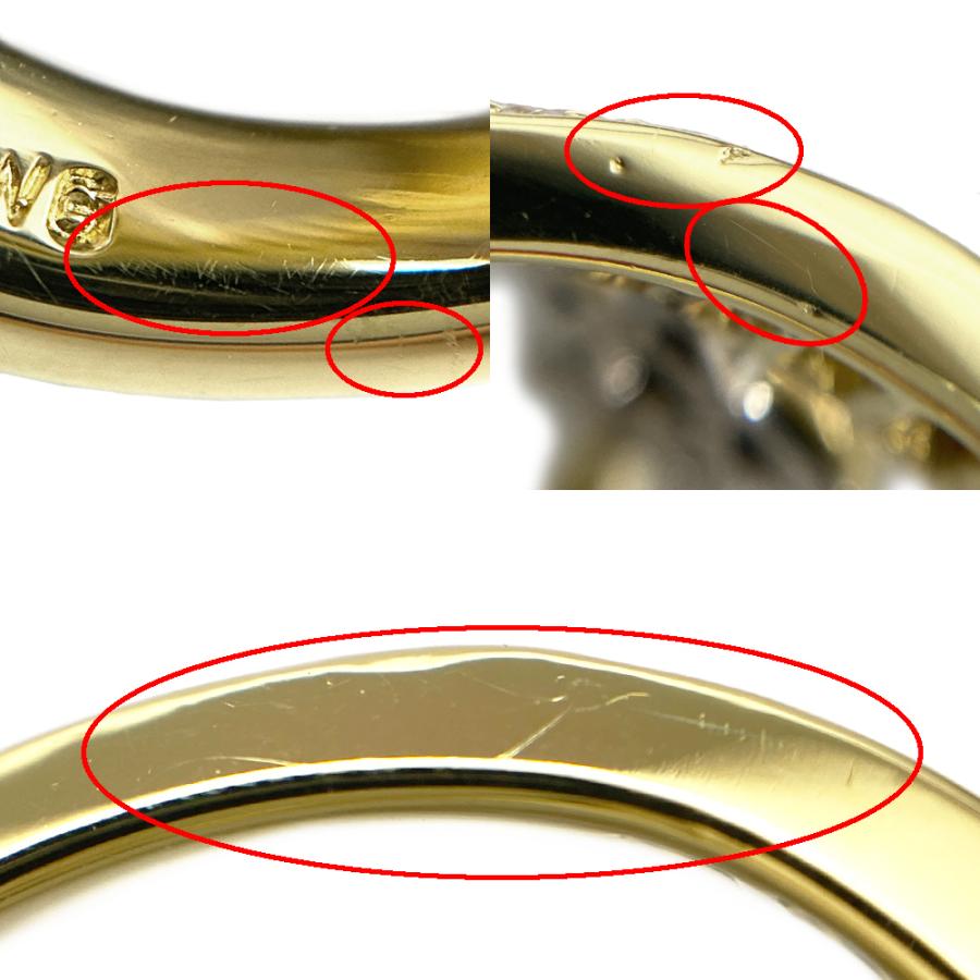 中古] カラッチ K18YG/K18WG スターモチーフ ダイヤモンド リング 14号 