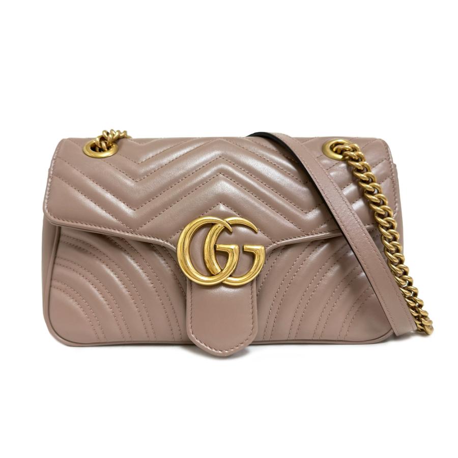 GUCCI GGマーモント ミディアムショルダーバッグ キルティング