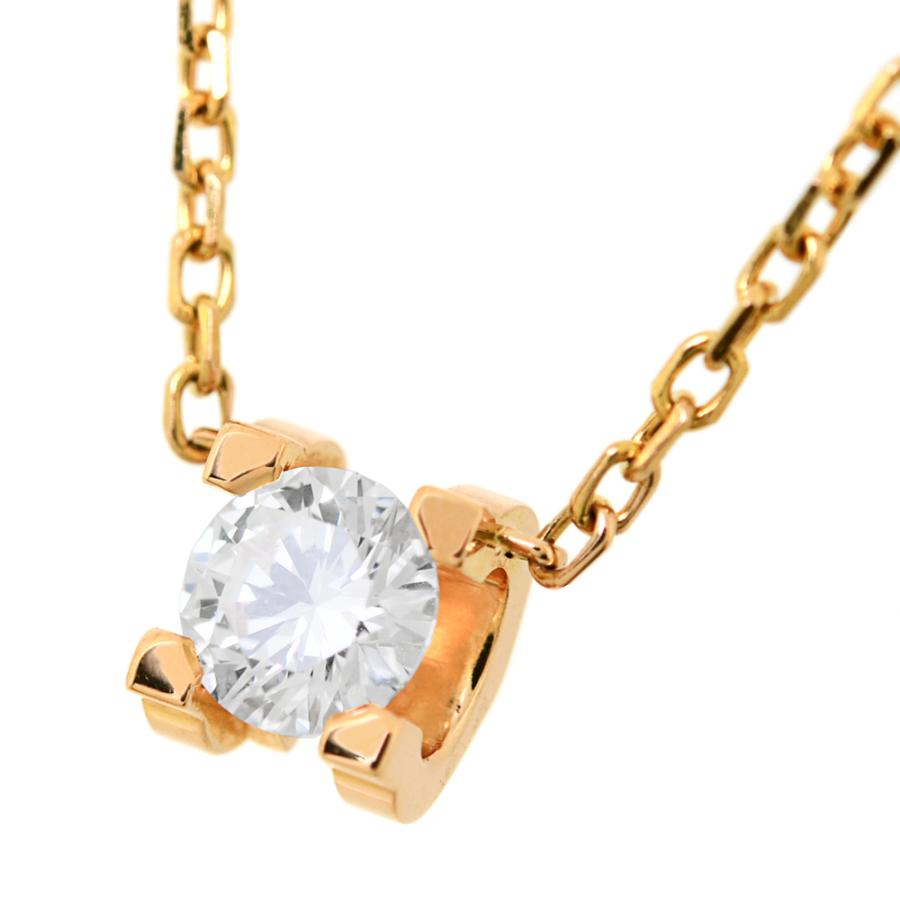 C DE CARTIER [中古] カルティエ K18PG ドゥ ダイヤモンド ネックレス