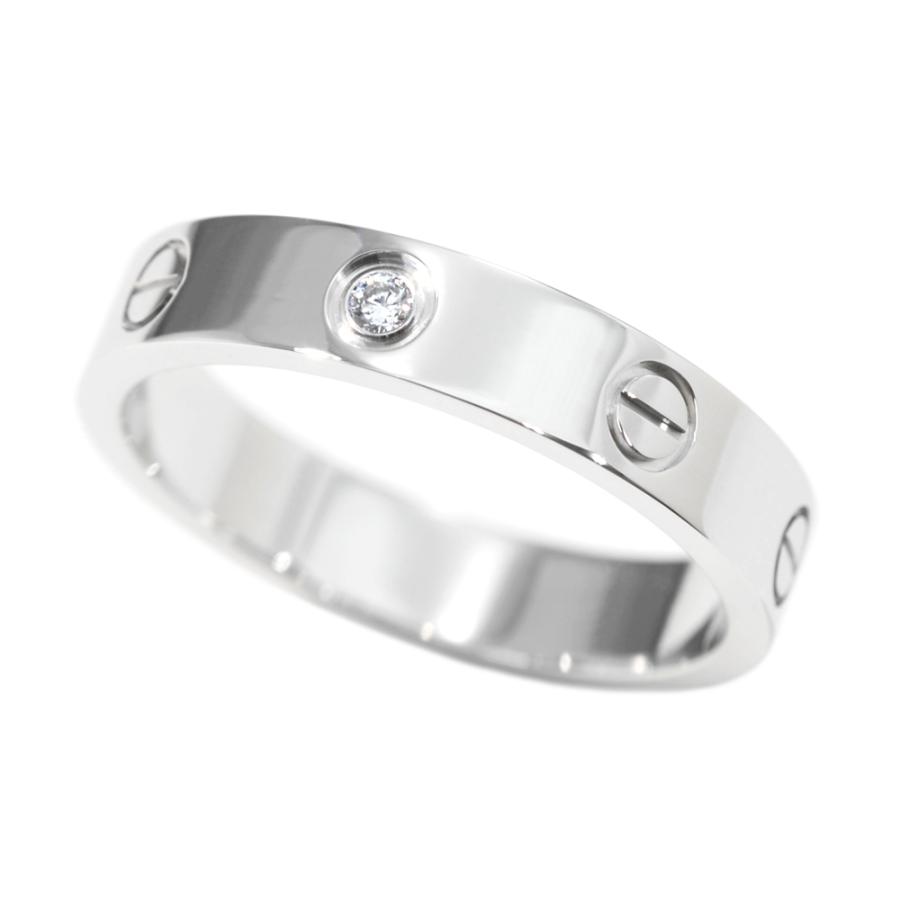 LOVE（Cartier） [中古] カルティエ K18WG ラブリング 1Pダイヤモンド