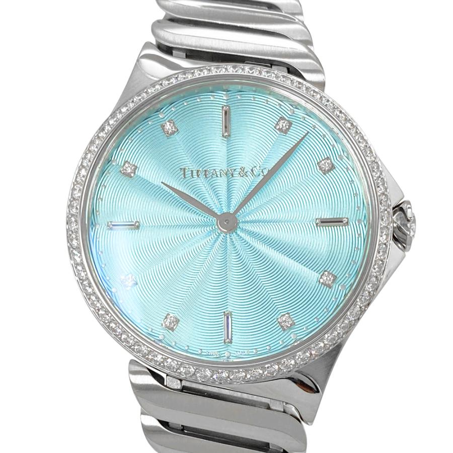 ティファニー TIFFANY&Co. 60874794 メトロ2 ハンド 8Pダイヤ クォーツ レディース 良品 _860393【ev20】 Tiffany Metro [中古] ティファニー メトロ 2ハンド 60874859 クォーツ
