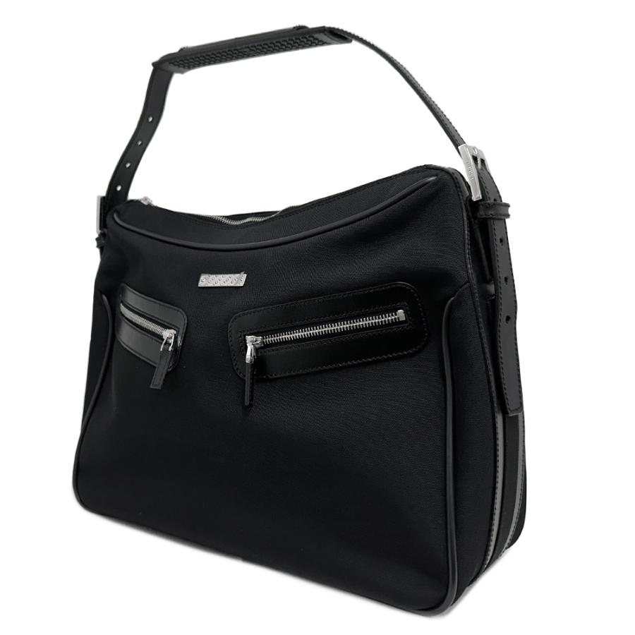 グッチ ハンドバッグ レザー 本革 A4可 ブラック 美品 GUCCI（グッチ） [中古] ナイロン セミショルダーバッグ 0190453 黒