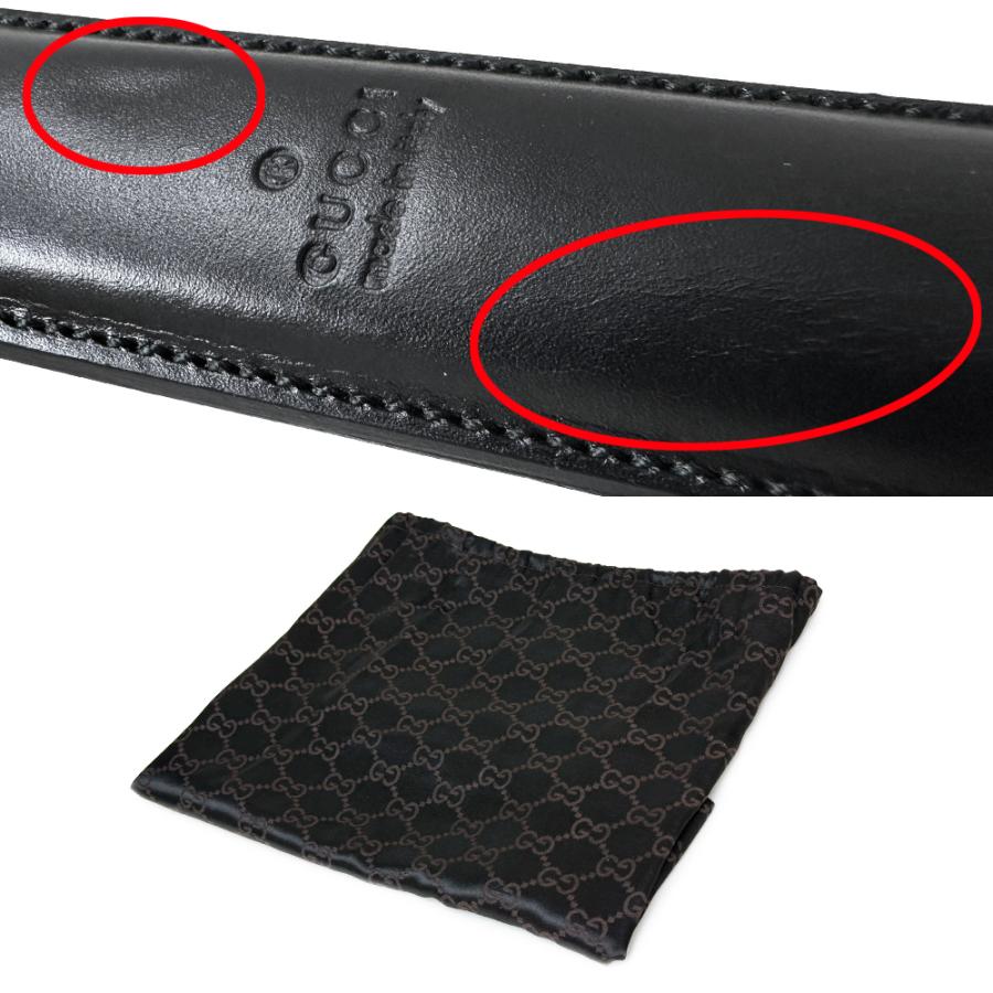 グッチ ハンドバッグ レザー 本革 A4可 ブラック 美品 GUCCI（グッチ） [中古] ナイロン セミショルダーバッグ 0190453 黒