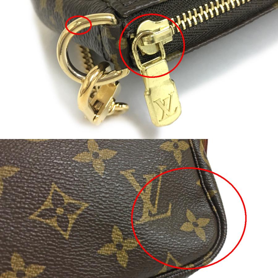 ヴィトン LV 2008年製 モノグラム ペルフォ ポシェット アクセソワール ショルダーバッグ【中古】 LOUIS VUITTON - ヴィトン LV 2008年製 モノグラム ペルフォ